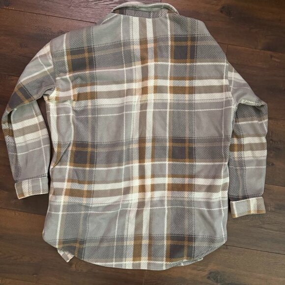 Gray Plaid Fleece Shacket - Picture 5 of 5